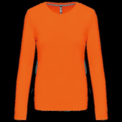 Camiseta algodón de manga larga mujer Orange L