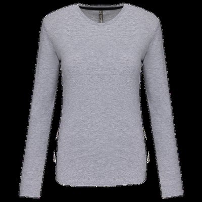 Camiseta algodón de manga larga mujer Oxford Grey S