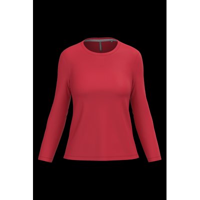 Camiseta algodón de manga larga mujer Red L