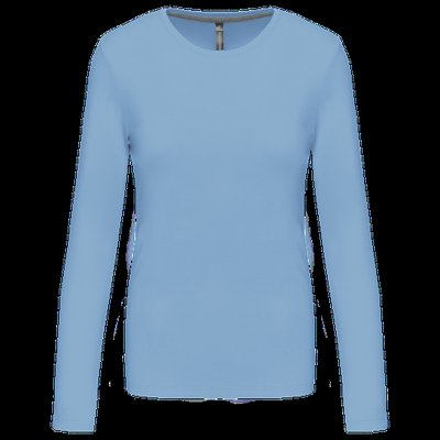 Camiseta algodón de manga larga mujer Sky Blue S