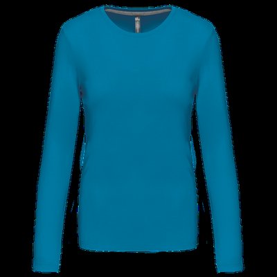 Camiseta algodón de manga larga mujer Tropical Blue L
