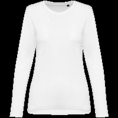 Camiseta algodón manga larga mujer White M