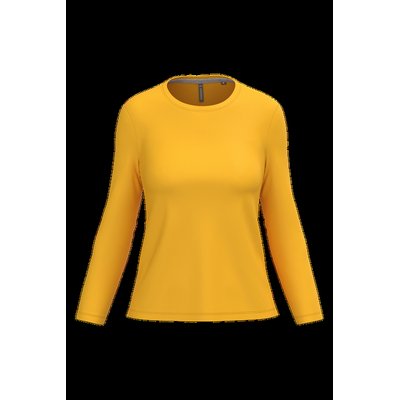 Camiseta algodón de manga larga mujer Yellow 3Xl