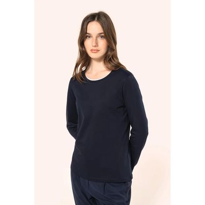 Camiseta algodón manga larga mujer