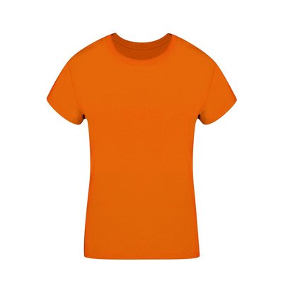 Camiseta Algodón Mujer Colores S a XXL Naranja L