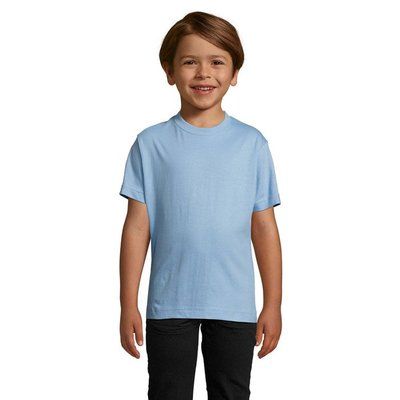 Camiseta Algodón Niño 190g Azul Cielo 2 Años