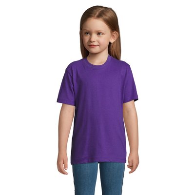 Camiseta Algodón Niño 190g Morado Oscuro 2 Años