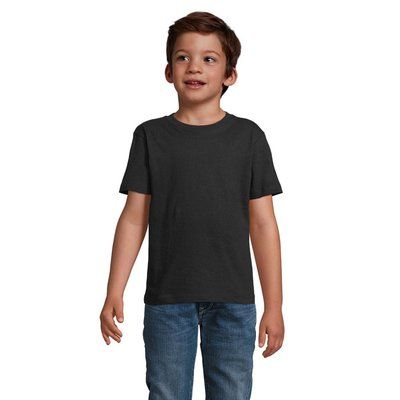 Camiseta Algodón Niño 190g Negro Profundo 10 años