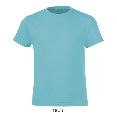 Camiseta Algodón Niño Cuello Elástico Azul Atolón 10 Años