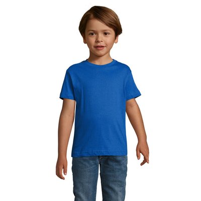 Camiseta Algodón Niño Cuello Elástico Azul Royal 12 Años