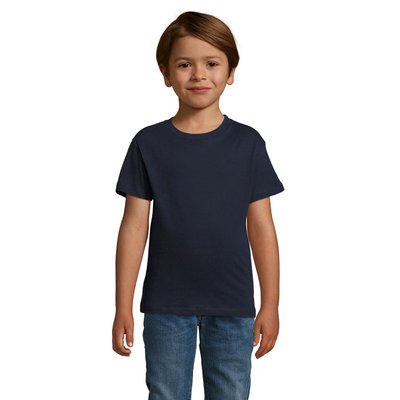 Camiseta Algodón Niño Cuello Elástico French Marino L