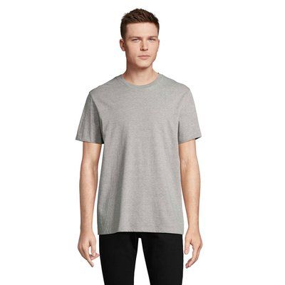 Camiseta Algodón Orgánico Corte Moderno Gris Jaspeado M