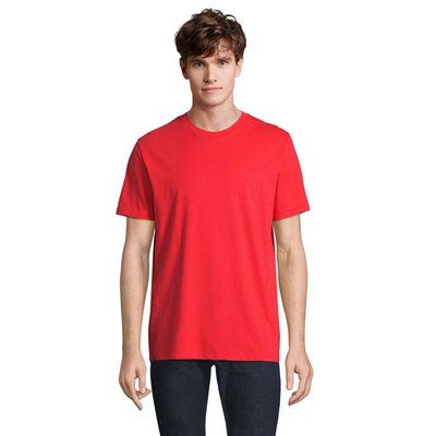 Camiseta Algodón Orgánico Corte Moderno Rojo Brillante Xxl