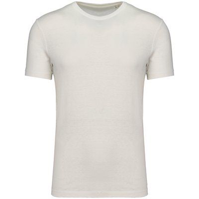 Camiseta algodón orgánico y lino unisex Ivory M