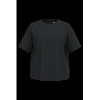 Camiseta algodón orgánico oversize mujer Black Xxs/Xs