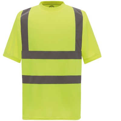 Camiseta alta visibilidad reflectante Hi Vis Yellow 4XL