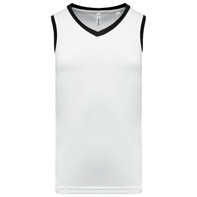 Camiseta de baloncesto para hombre White / Black XXL
