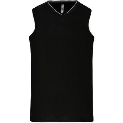 Camiseta baloncesto infantil poliéster Black 6/8 ans