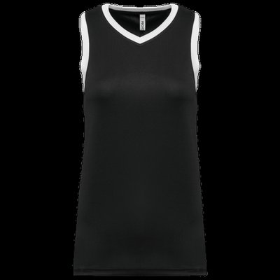 Camiseta baloncesto para mujer Black / White L