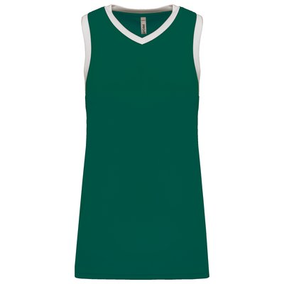 Camiseta baloncesto para mujer Dark Green / White M