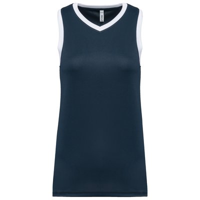 Camiseta baloncesto para mujer Navy / White M