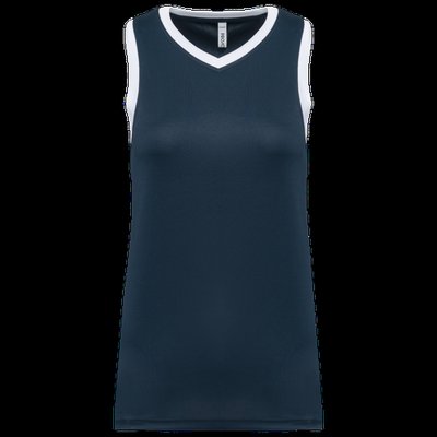 Camiseta baloncesto para mujer Navy / White S