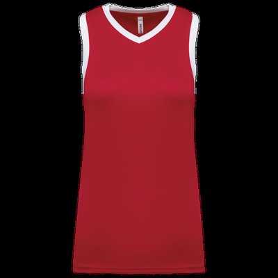 Camiseta baloncesto para mujer Sporty Red / White XXL
