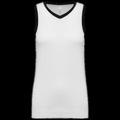 Camiseta baloncesto para mujer White / Black S