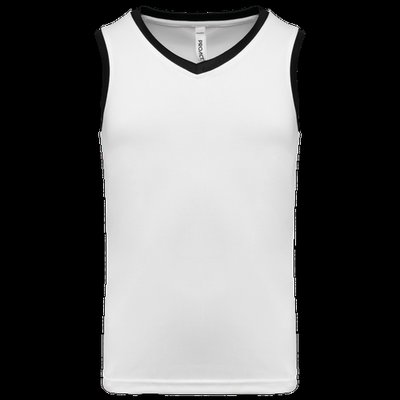 Camiseta de baloncesto para niños White / Black 10/12 Ans