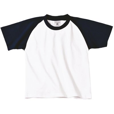 Camiseta Baseball niños algodón White / Navy 5/6 Ans