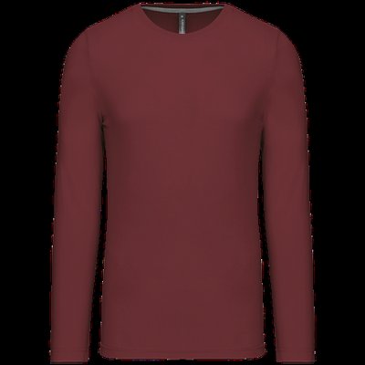 Camiseta básica de manga larga chico Wine L