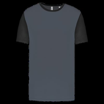 Camiseta bicolor adulto poliéster sporty grey / Black L