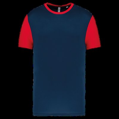 Camiseta bicolor adulto poliéster Sporty Navy / Sporty Red L