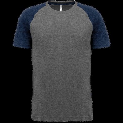 Camiseta bicolor Cuello redondo Grey Heather / Sporty Navy Heather XXL