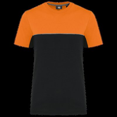 Camiseta bicolor eco Black / Orange XS