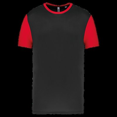Camiseta bicolor infantil Black / Sporty Red 8/10 Ans