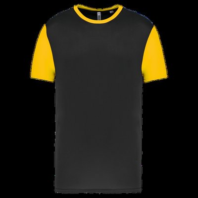 Camiseta bicolor infantil Black / Sporty Yellow 8/10 Ans
