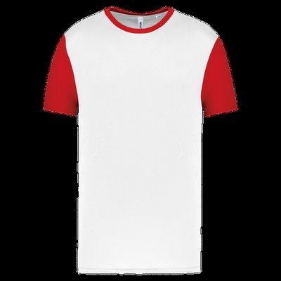 Camiseta bicolor infantil White / Sporty Red 12/14 ans