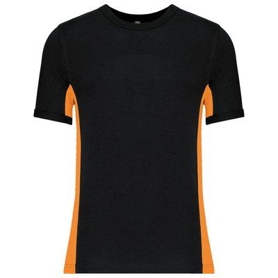Camiseta bicolor manga corta Black / Orange 3XL