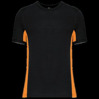 Camiseta bicolor manga corta Black / Orange S