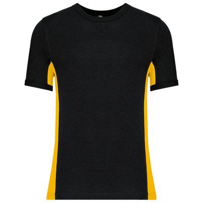 Camiseta bicolor manga corta Black / Yellow XL