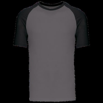 Camiseta bicolor manga corta hombre Slate Grey / Black S
