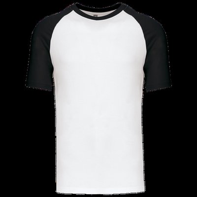 Camiseta bicolor manga corta hombre White / Black Xxl