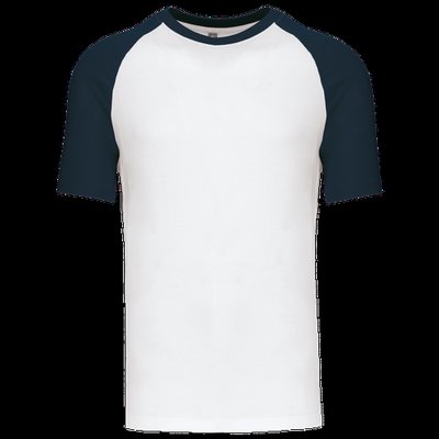 Camiseta bicolor manga corta hombre White / Navy L