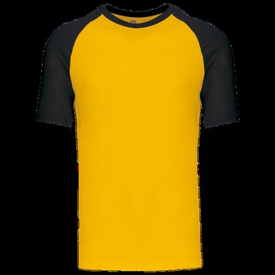 Camiseta bicolor manga corta hombre Yellow / Black S