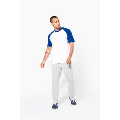 Camiseta bicolor manga corta hombre