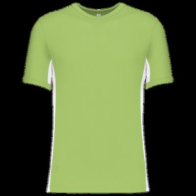 Camiseta bicolor manga corta Lime / White L