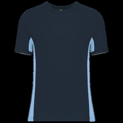 Camiseta bicolor manga corta Navy / Sky Blue XL