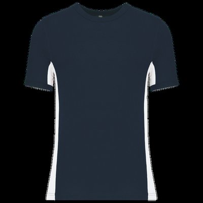 Camiseta bicolor manga corta Navy / White XL