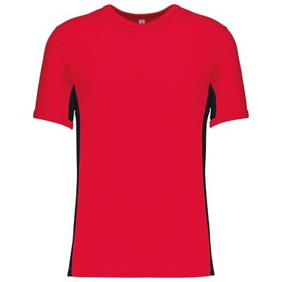 Camiseta bicolor manga corta Red / Black XXL